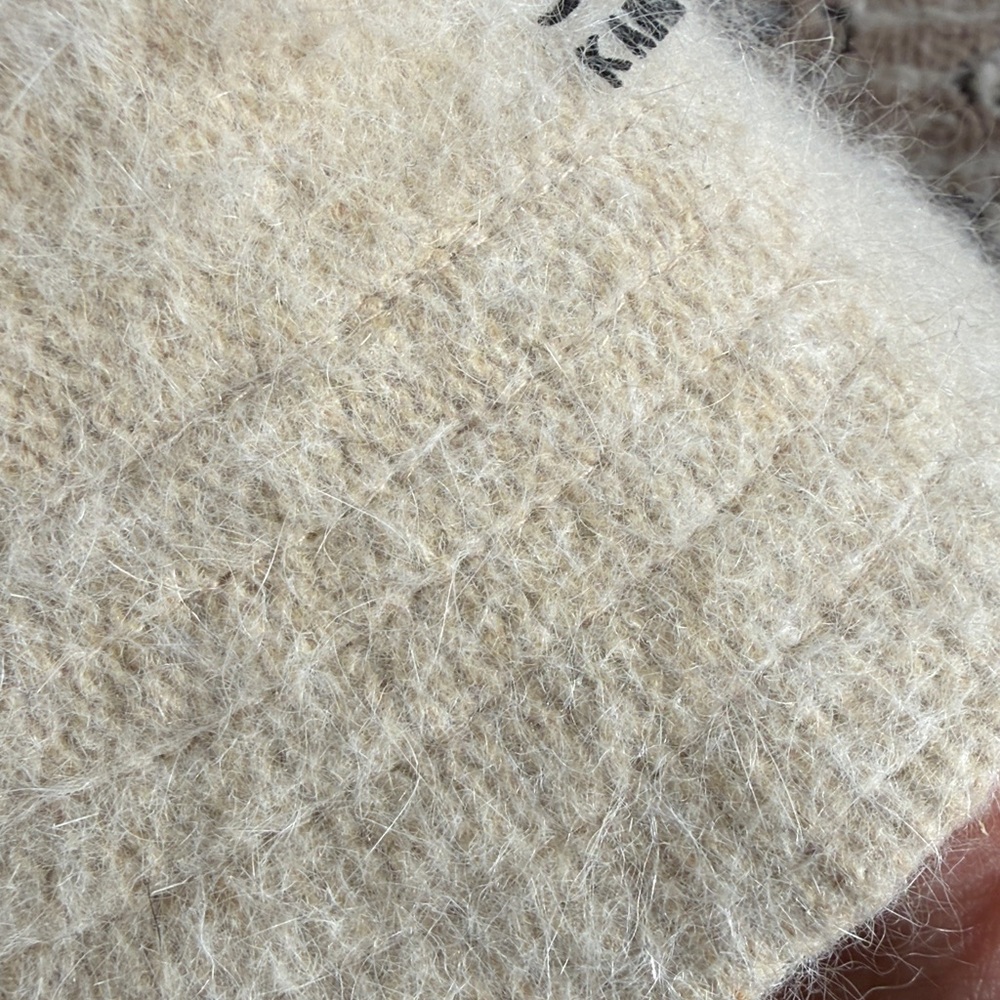 #88 Vintage Kangol Beige Angora Fuzzy Bucket Hat - Picture 4 of 7